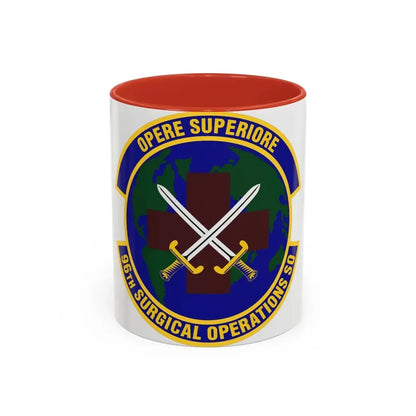 96th Surgical Operations Squadron (U.S. Air Force) Accent Coffee Mug 11oz Red - Go Mug Yourself