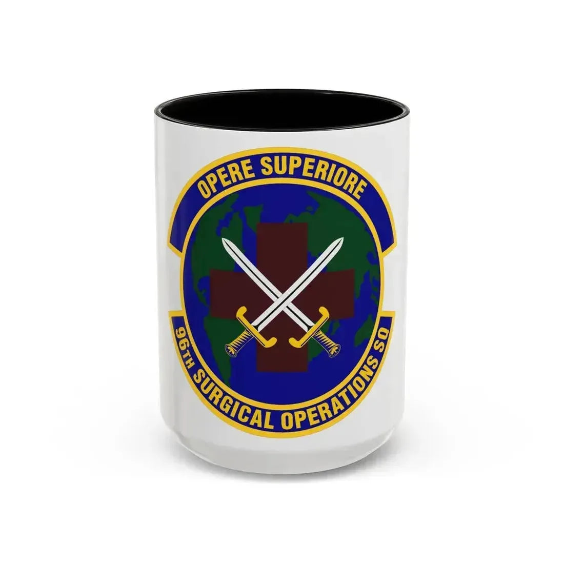 96th Surgical Operations Squadron (U.S. Air Force) Accent Coffee Mug 15oz Black - Go Mug Yourself