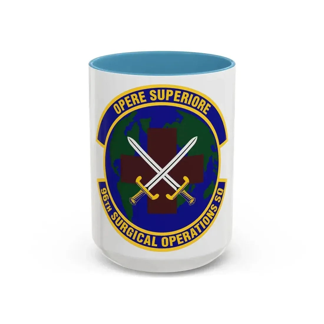 96th Surgical Operations Squadron (U.S. Air Force) Accent Coffee Mug 15oz Light Blue - Go Mug Yourself