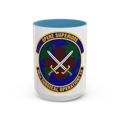 96th Surgical Operations Squadron (U.S. Air Force) Accent Coffee Mug 15oz Light Blue - Go Mug Yourself