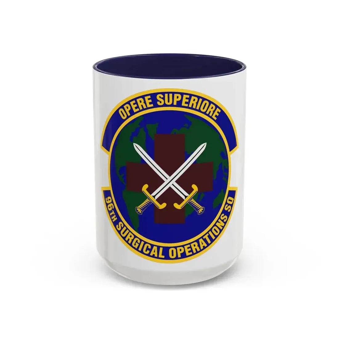 96th Surgical Operations Squadron (U.S. Air Force) Accent Coffee Mug 15oz Navy - Go Mug Yourself