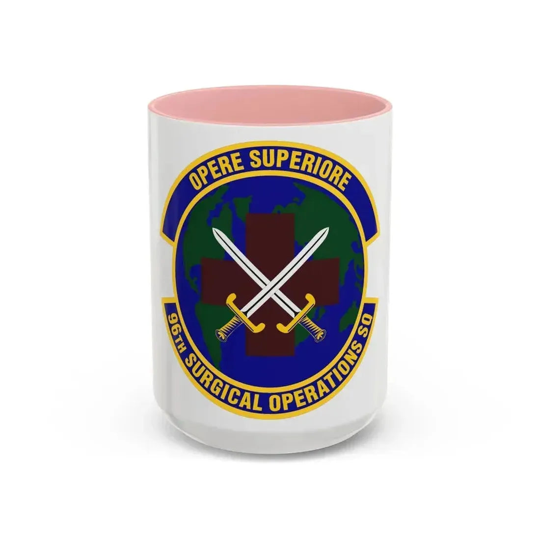 96th Surgical Operations Squadron (U.S. Air Force) Accent Coffee Mug 15oz Pink - Go Mug Yourself