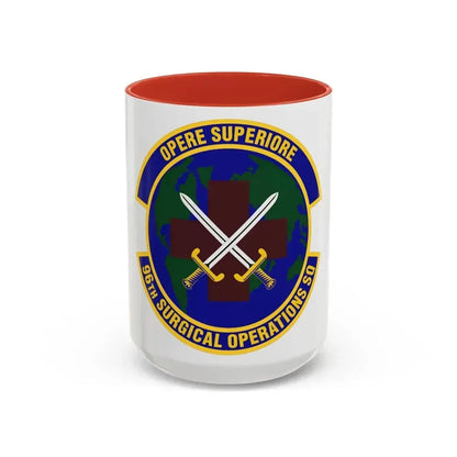 96th Surgical Operations Squadron (U.S. Air Force) Accent Coffee Mug 15oz Red - Go Mug Yourself