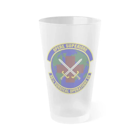 96th Surgical Operations Squadron (U.S. Air Force) Frosted Pint Glass 16oz 16oz Frosted - Go Mug Yourself