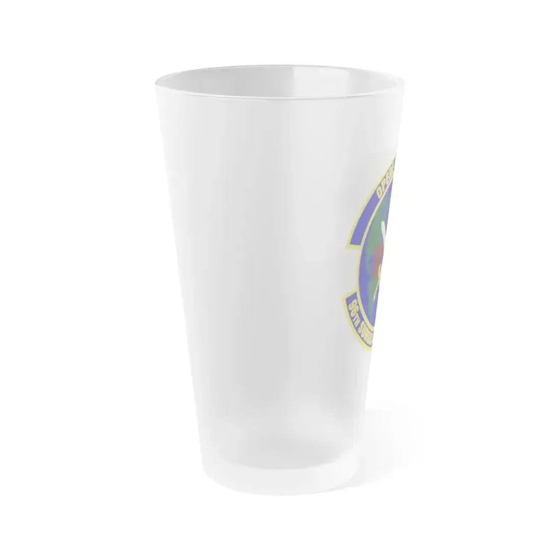 96th Surgical Operations Squadron (U.S. Air Force) Frosted Pint Glass 16oz - Go Mug Yourself