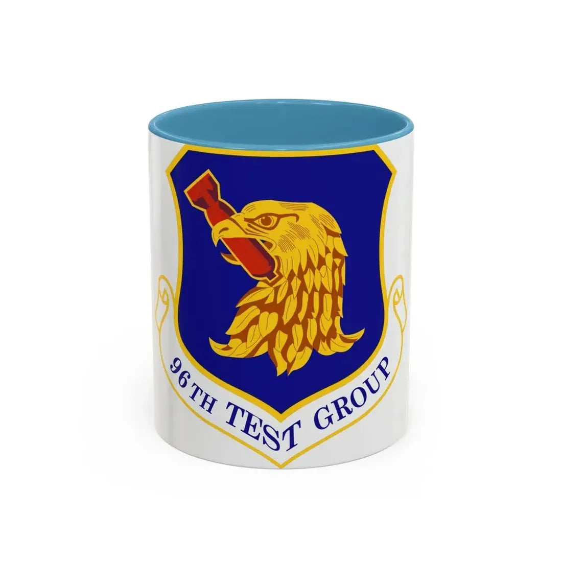 96th Test Group (U.S. Air Force) Accent Coffee Mug 11oz Light Blue - Go Mug Yourself