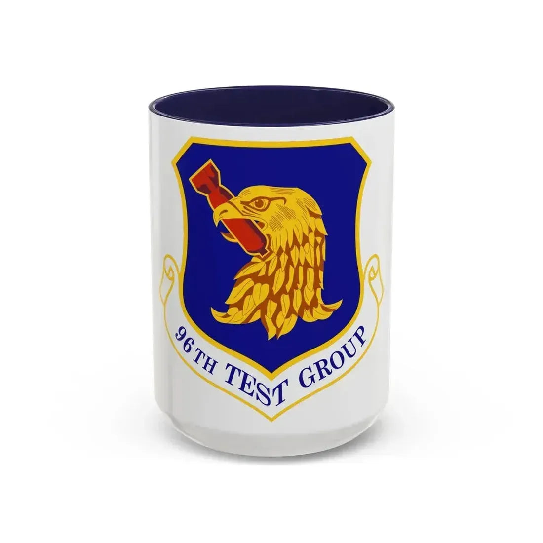 96th Test Group (U.S. Air Force) Accent Coffee Mug 15oz Navy - Go Mug Yourself