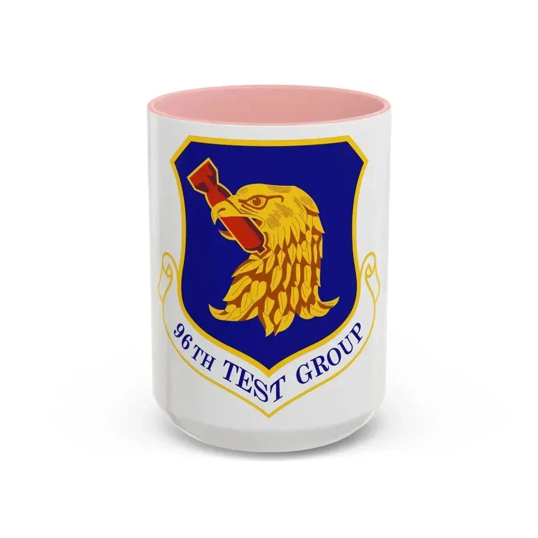 96th Test Group (U.S. Air Force) Accent Coffee Mug 15oz Pink - Go Mug Yourself