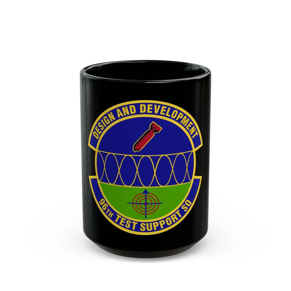 96th Test Support Squadron (U.S. Air Force) Black Coffee Mug-15oz-Go Mug Yourself