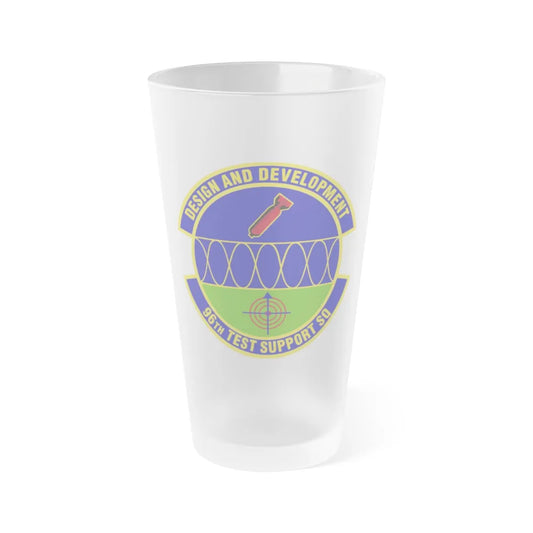 96th Test Support Squadron (U.S. Air Force) Frosted Pint Glass 16oz-16oz-Frosted-Go Mug Yourself