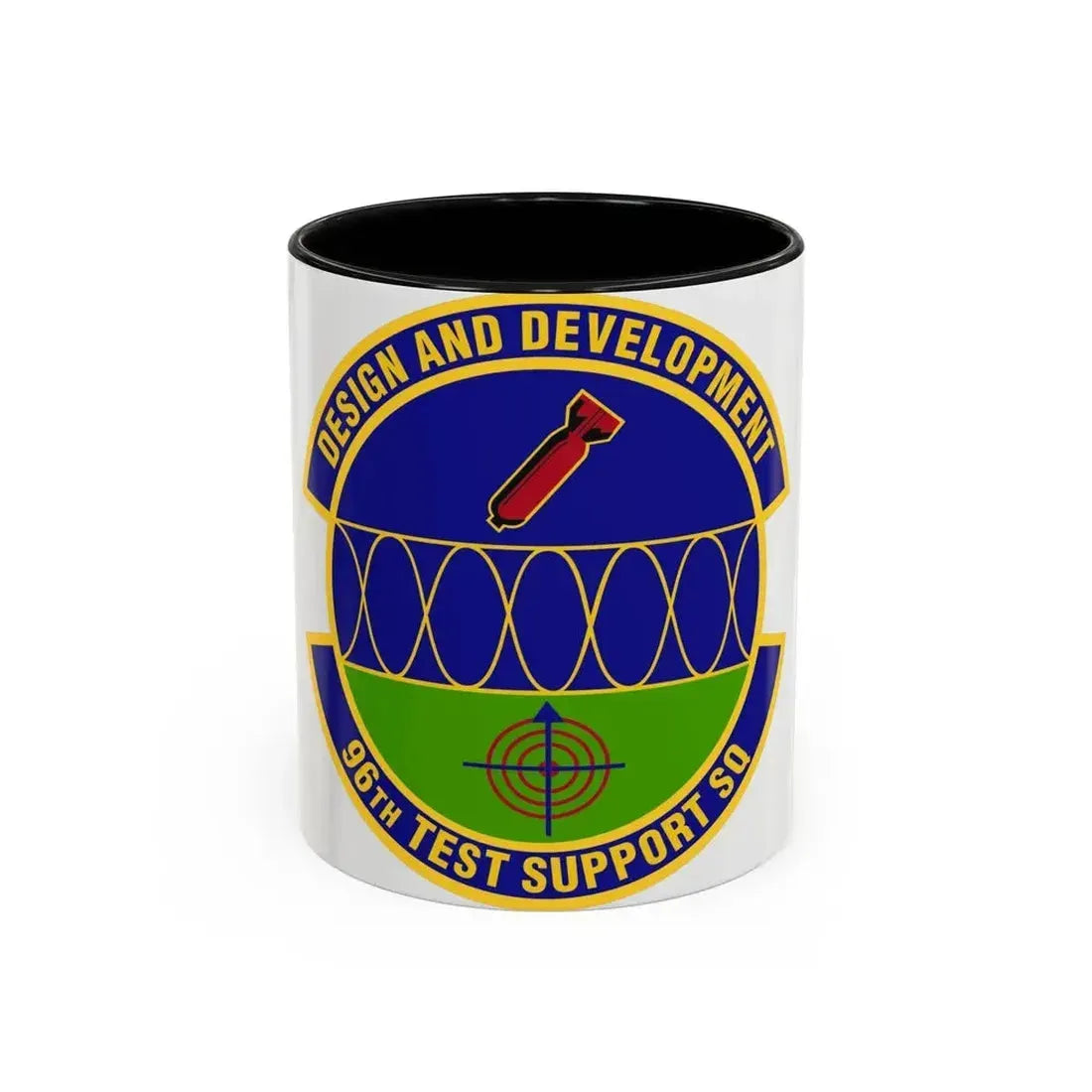 96th Test Support Squadron (U.S. Air Force) Accent Coffee Mug 11oz Black - Go Mug Yourself