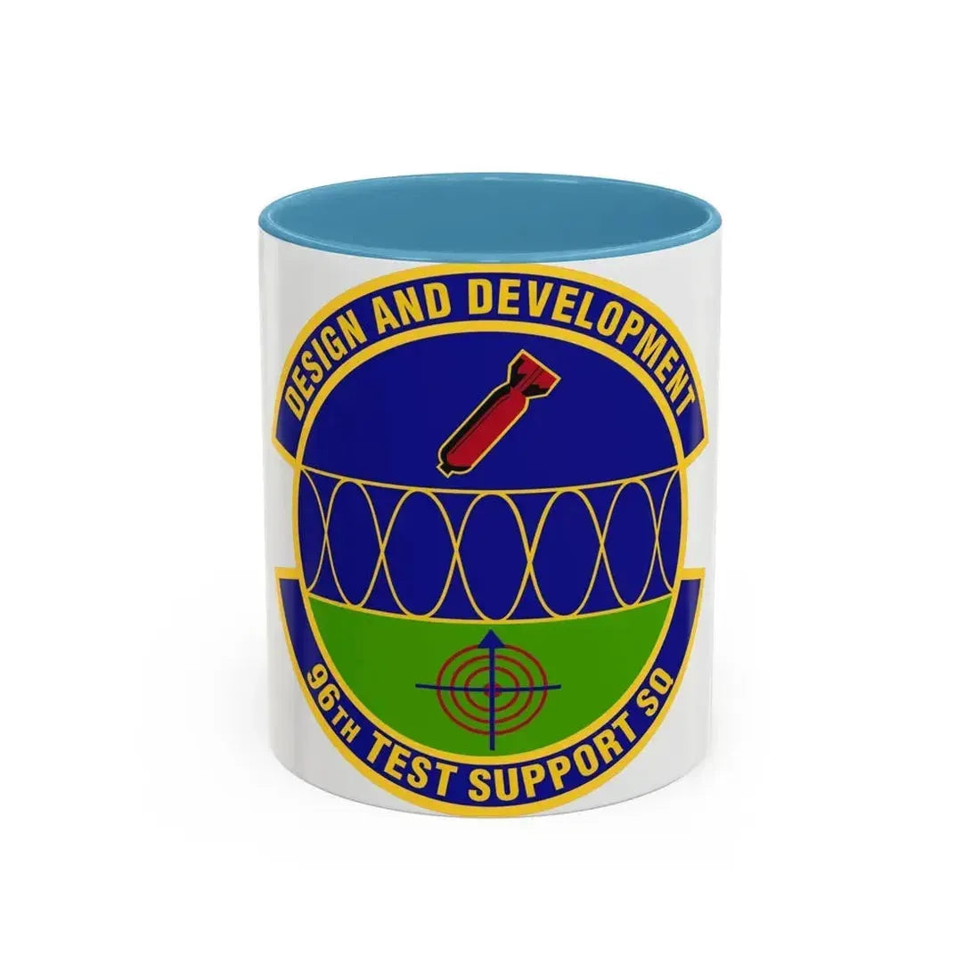 96th Test Support Squadron (U.S. Air Force) Accent Coffee Mug 11oz Light Blue - Go Mug Yourself