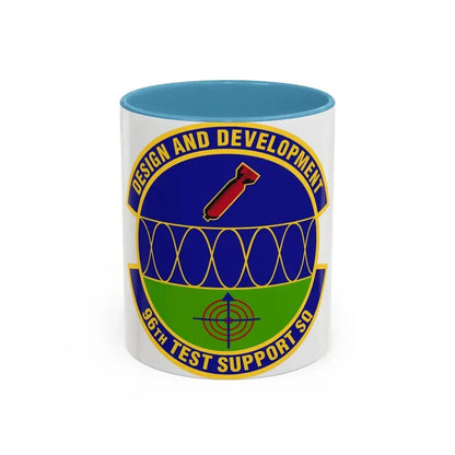 96th Test Support Squadron (U.S. Air Force) Accent Coffee Mug 11oz Light Blue - Go Mug Yourself
