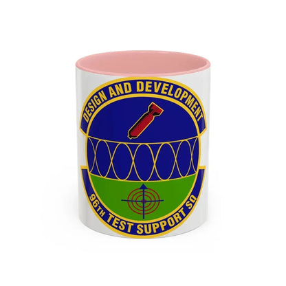 96th Test Support Squadron (U.S. Air Force) Accent Coffee Mug 11oz Pink - Go Mug Yourself