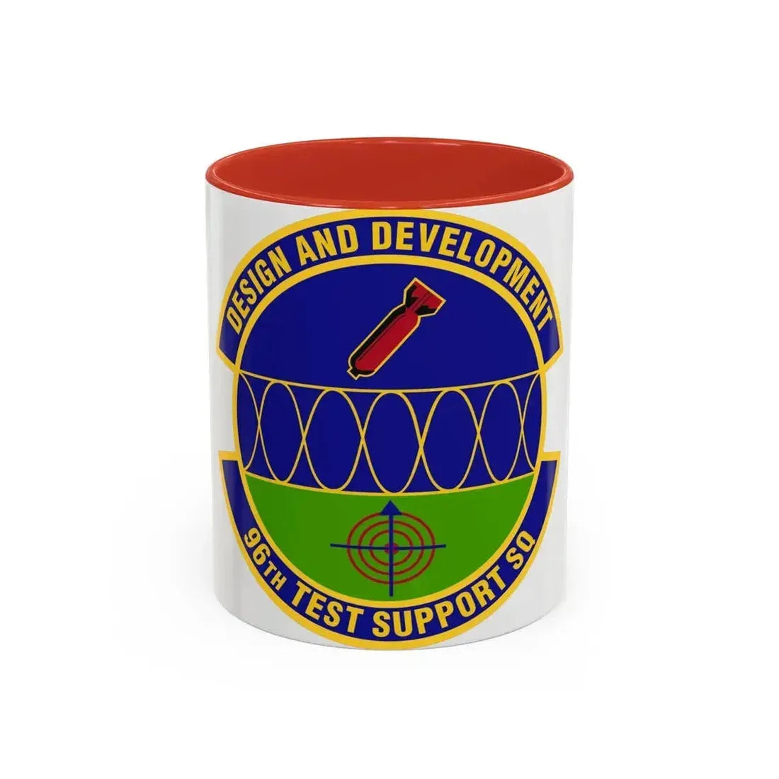 96th Test Support Squadron (U.S. Air Force) Accent Coffee Mug 11oz Red - Go Mug Yourself
