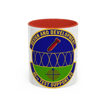96th Test Support Squadron (U.S. Air Force) Accent Coffee Mug 11oz Red - Go Mug Yourself