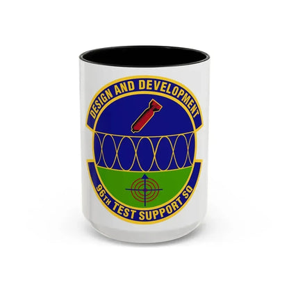 96th Test Support Squadron (U.S. Air Force) Accent Coffee Mug 15oz Black - Go Mug Yourself