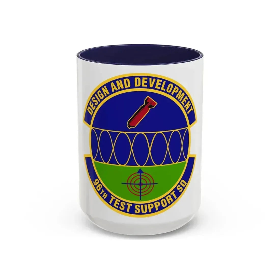 96th Test Support Squadron (U.S. Air Force) Accent Coffee Mug 15oz Navy - Go Mug Yourself