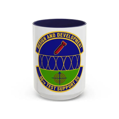 96th Test Support Squadron (U.S. Air Force) Accent Coffee Mug 15oz Navy - Go Mug Yourself