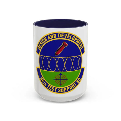 96th Test Support Squadron (U.S. Air Force) Accent Coffee Mug 15oz Navy - Go Mug Yourself