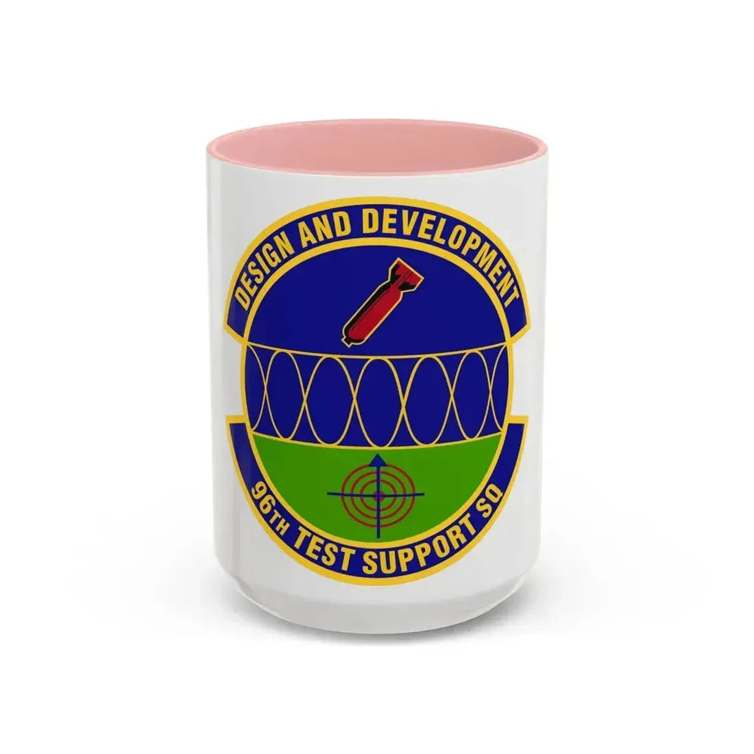96th Test Support Squadron (U.S. Air Force) Accent Coffee Mug 15oz Pink - Go Mug Yourself