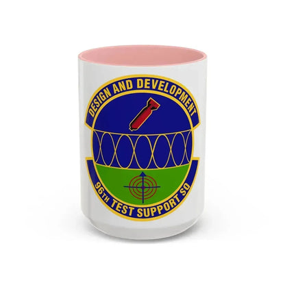 96th Test Support Squadron (U.S. Air Force) Accent Coffee Mug 15oz Pink - Go Mug Yourself