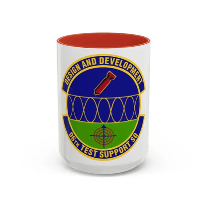 96th Test Support Squadron (U.S. Air Force) Accent Coffee Mug 15oz Red - Go Mug Yourself