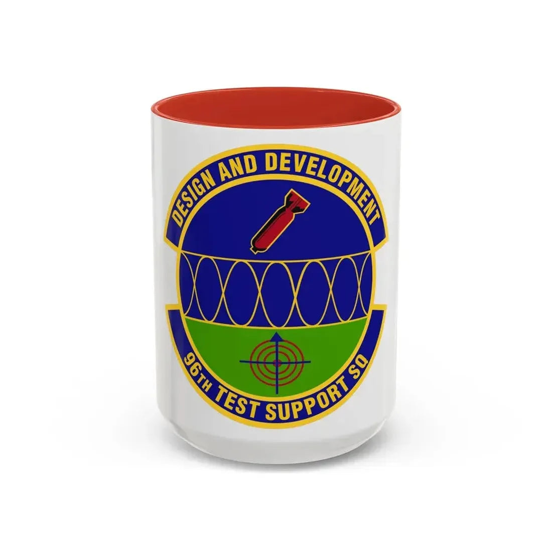 96th Test Support Squadron (U.S. Air Force) Accent Coffee Mug 15oz Red - Go Mug Yourself