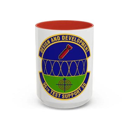 96th Test Support Squadron (U.S. Air Force) Accent Coffee Mug 15oz Red - Go Mug Yourself