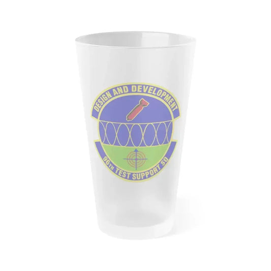 96th Test Support Squadron (U.S. Air Force) Frosted Pint Glass 16oz 16oz Frosted - Go Mug Yourself