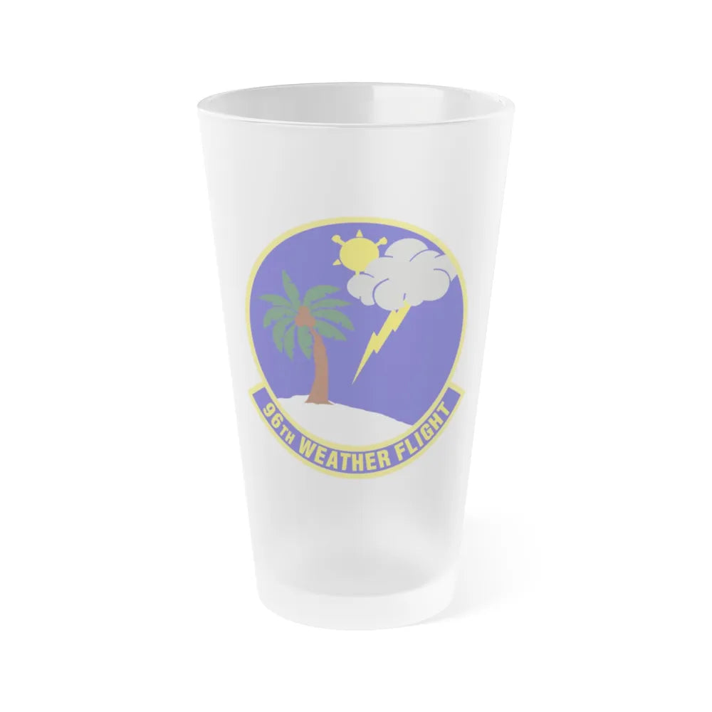 96th Weather Flight (U.S. Air Force) Frosted Pint Glass 16oz-16oz-Frosted-Go Mug Yourself