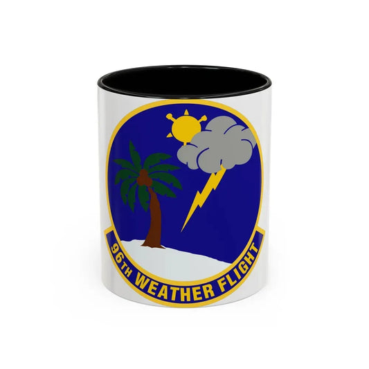 96th Weather Flight (U.S. Air Force) Accent Coffee Mug 11oz Black - Go Mug Yourself