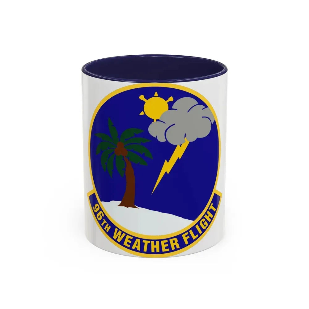 96th Weather Flight (U.S. Air Force) Accent Coffee Mug 11oz Navy - Go Mug Yourself
