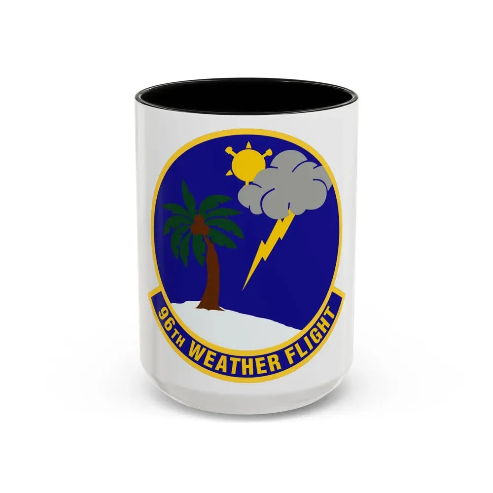 96th Weather Flight (U.S. Air Force) Accent Coffee Mug 15oz Black - Go Mug Yourself
