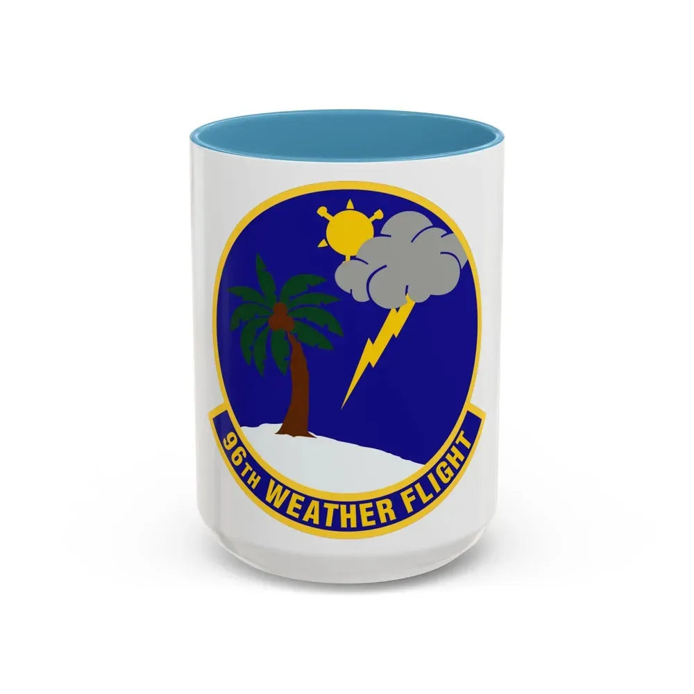 96th Weather Flight (U.S. Air Force) Accent Coffee Mug 15oz Light Blue - Go Mug Yourself