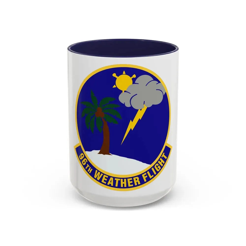 96th Weather Flight (U.S. Air Force) Accent Coffee Mug 15oz Navy - Go Mug Yourself