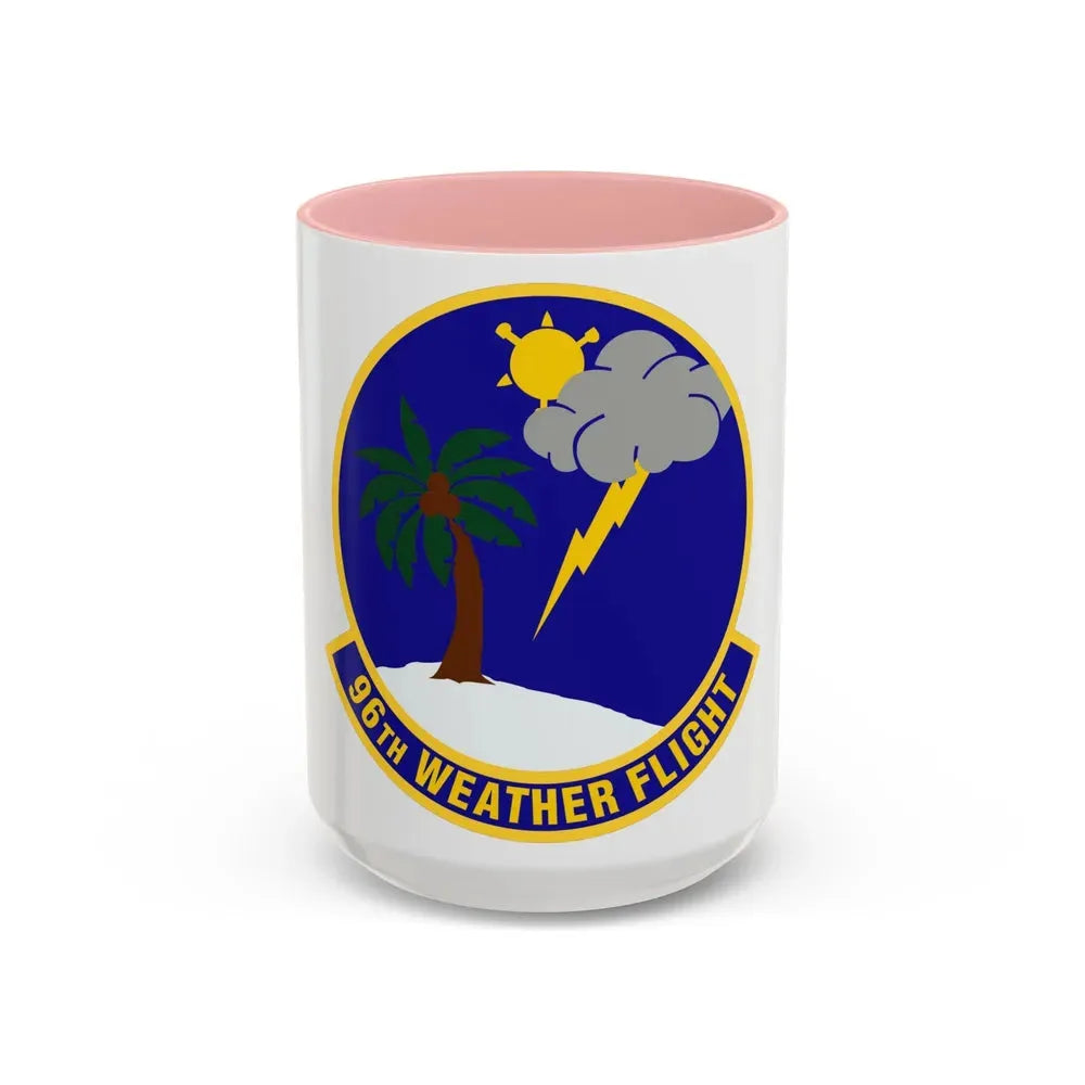 96th Weather Flight (U.S. Air Force) Accent Coffee Mug 15oz Pink - Go Mug Yourself