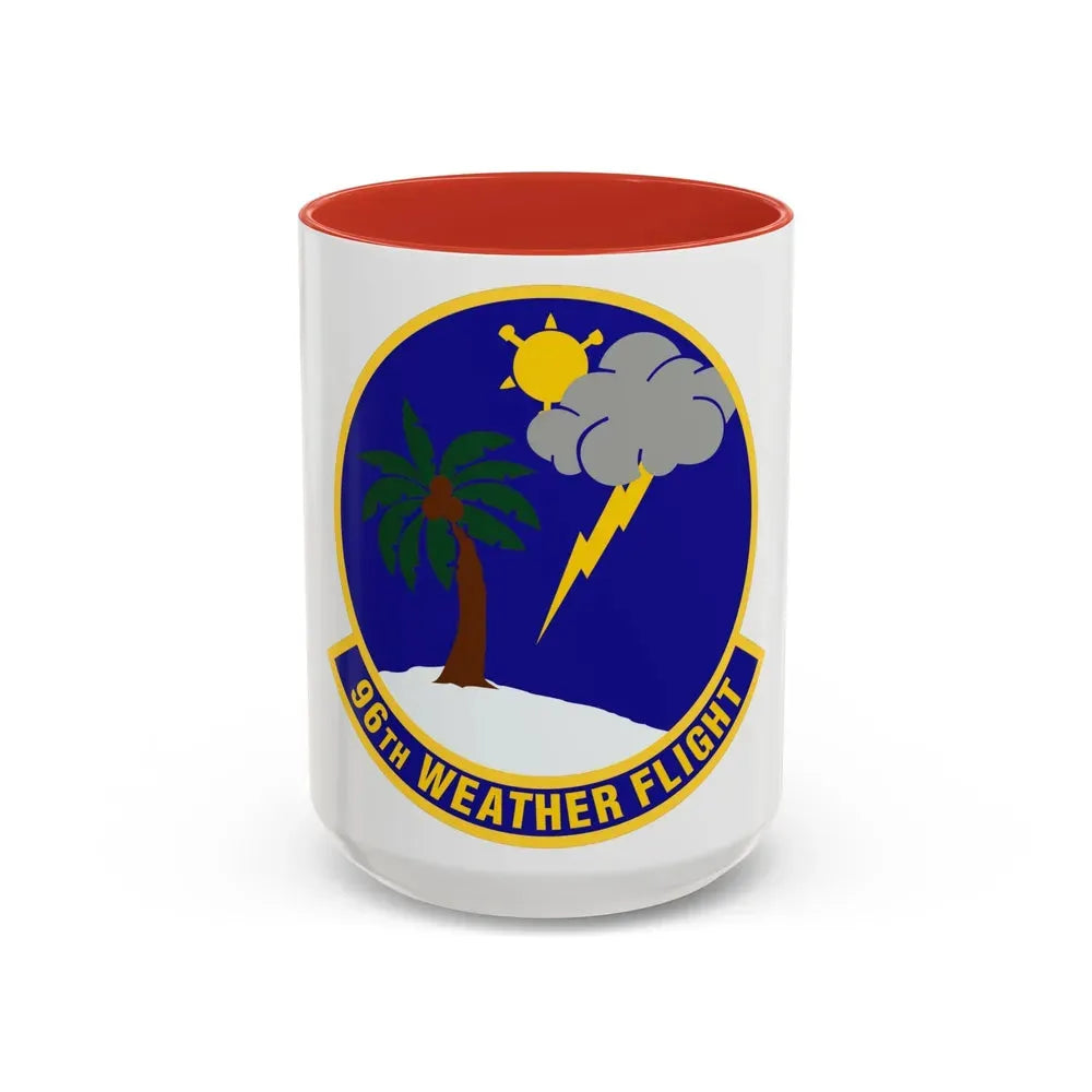 96th Weather Flight (U.S. Air Force) Accent Coffee Mug 15oz Red - Go Mug Yourself