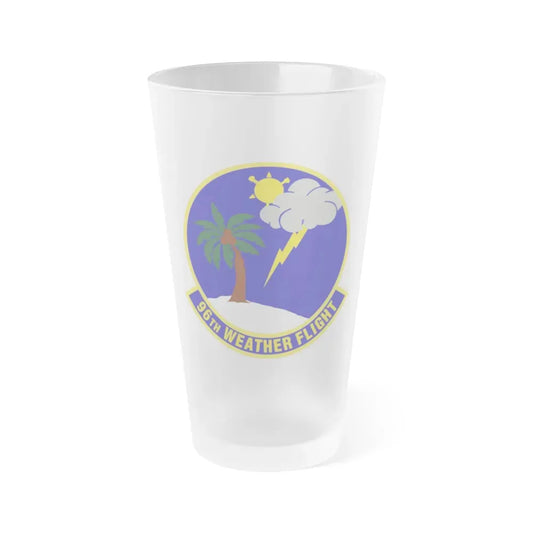 96th Weather Flight (U.S. Air Force) Frosted Pint Glass 16oz 16oz Frosted - Go Mug Yourself