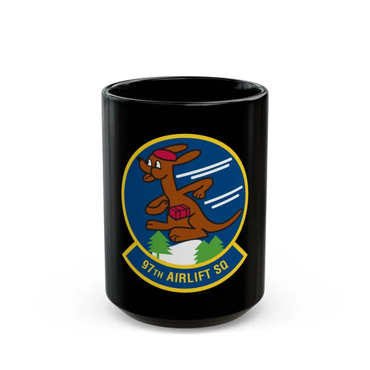 97 Airlift Squadron AFRC (U.S. Air Force) Black Coffee Mug-15oz-Go Mug Yourself