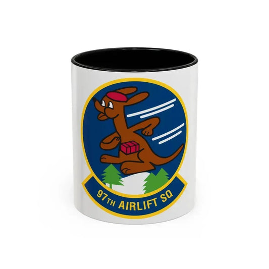97 Airlift Squadron AFRC (U.S. Air Force) Accent Coffee Mug 11oz Black - Go Mug Yourself