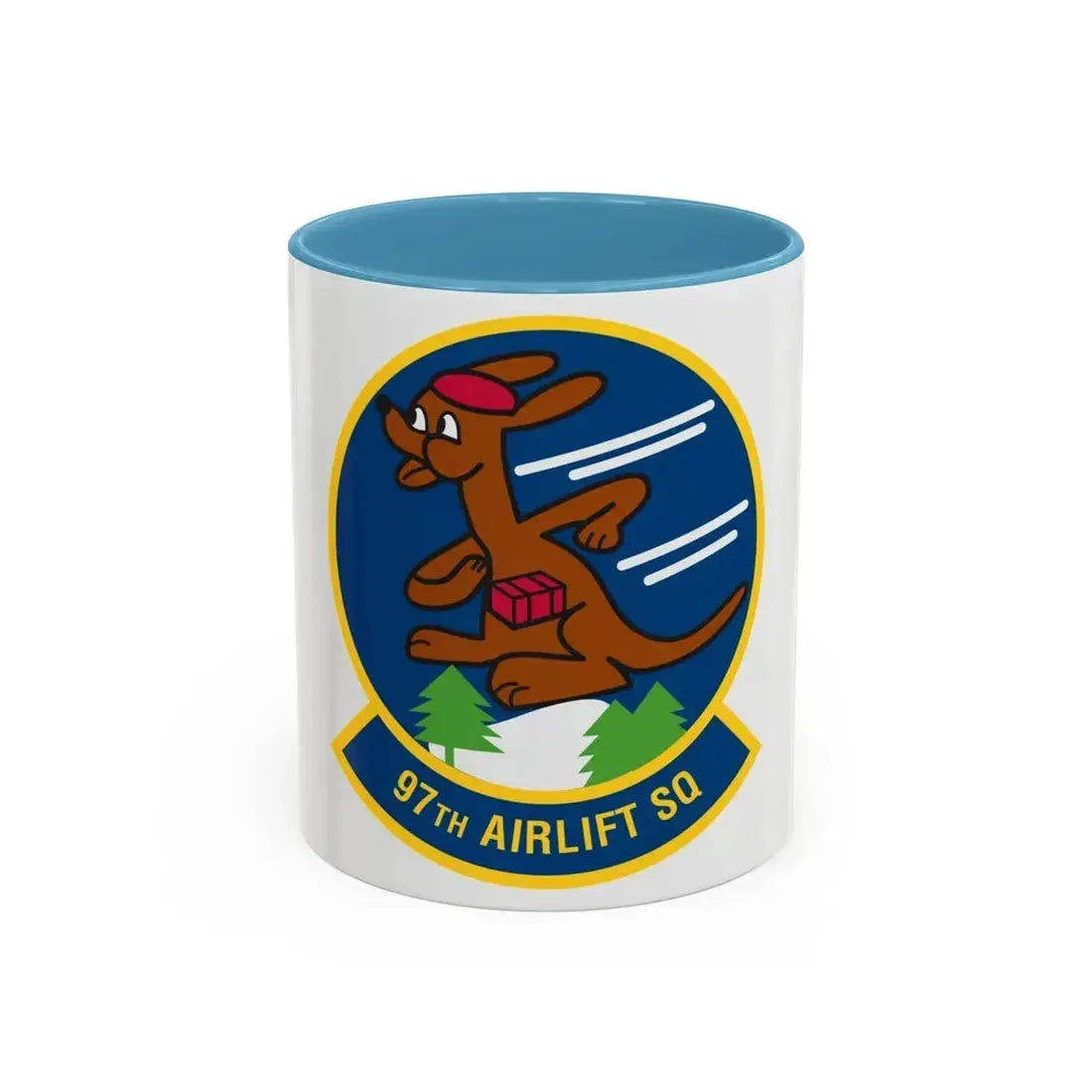 97 Airlift Squadron AFRC (U.S. Air Force) Accent Coffee Mug 11oz Light Blue - Go Mug Yourself