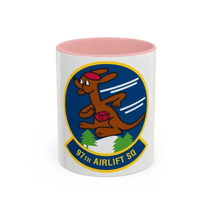 97 Airlift Squadron AFRC (U.S. Air Force) Accent Coffee Mug 11oz Pink - Go Mug Yourself