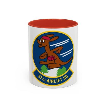 97 Airlift Squadron AFRC (U.S. Air Force) Accent Coffee Mug 11oz Red - Go Mug Yourself