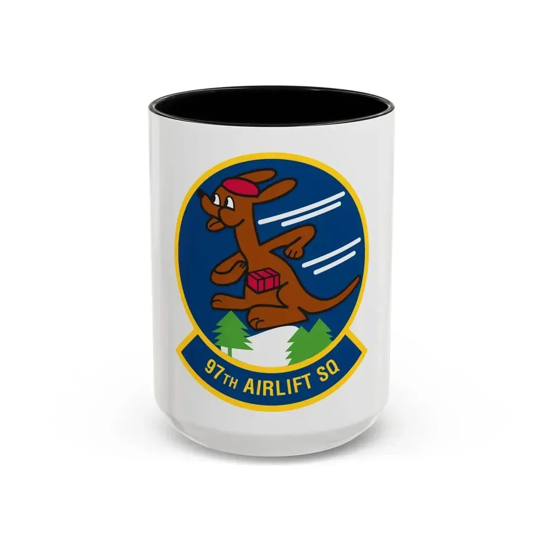 97 Airlift Squadron AFRC (U.S. Air Force) Accent Coffee Mug 15oz Black - Go Mug Yourself