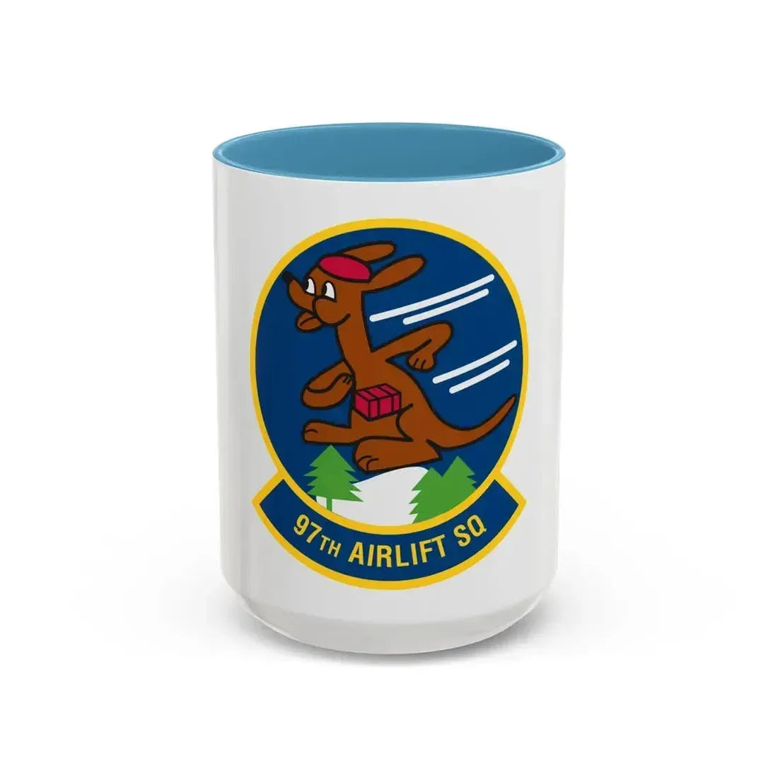 97 Airlift Squadron AFRC (U.S. Air Force) Accent Coffee Mug 15oz Light Blue - Go Mug Yourself