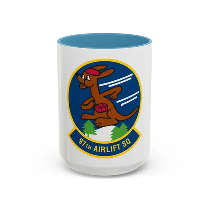 97 Airlift Squadron AFRC (U.S. Air Force) Accent Coffee Mug 15oz Light Blue - Go Mug Yourself