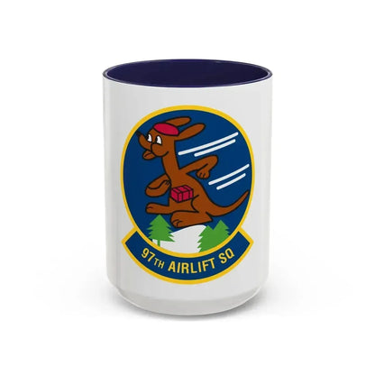 97 Airlift Squadron AFRC (U.S. Air Force) Accent Coffee Mug 15oz Navy - Go Mug Yourself