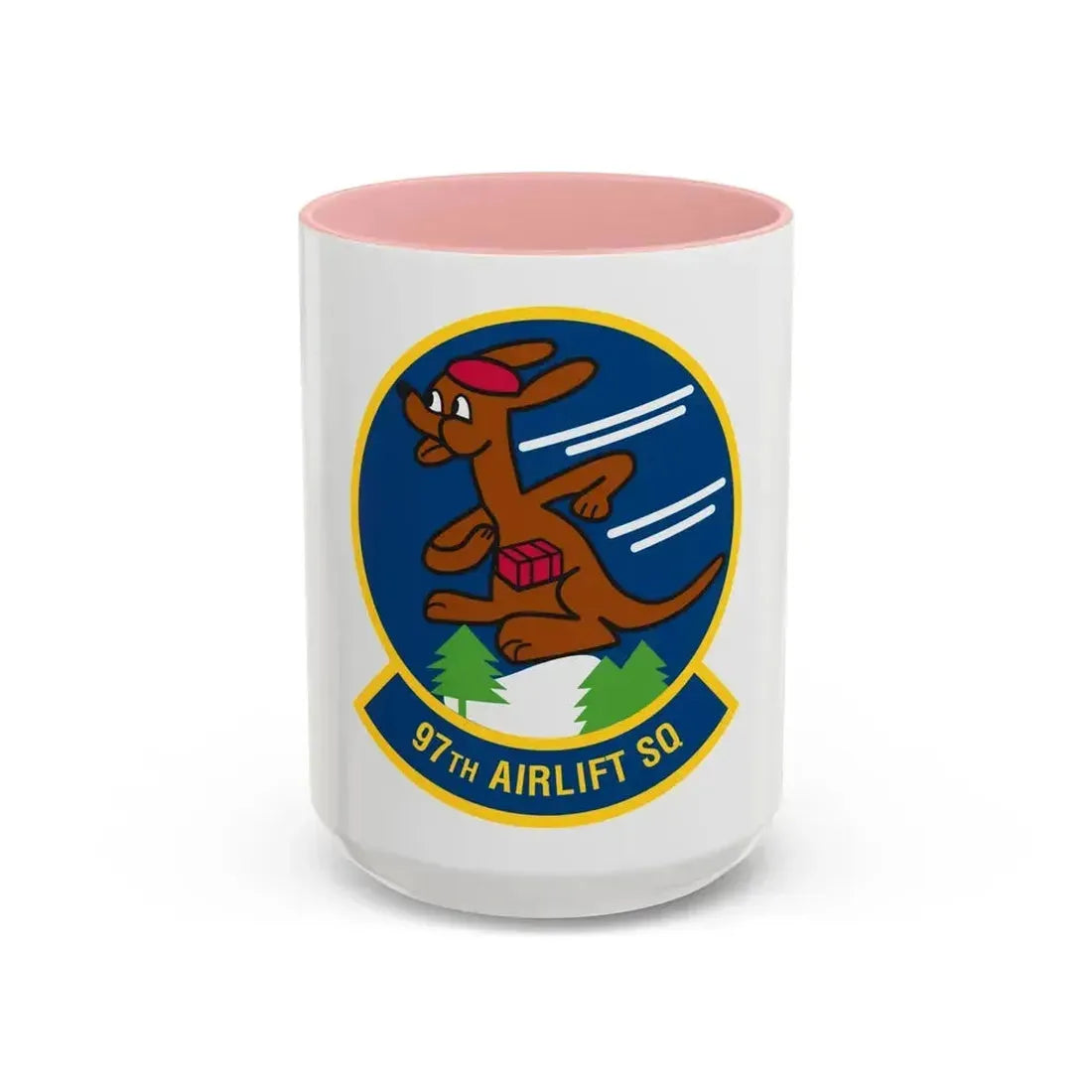 97 Airlift Squadron AFRC (U.S. Air Force) Accent Coffee Mug 15oz Pink - Go Mug Yourself
