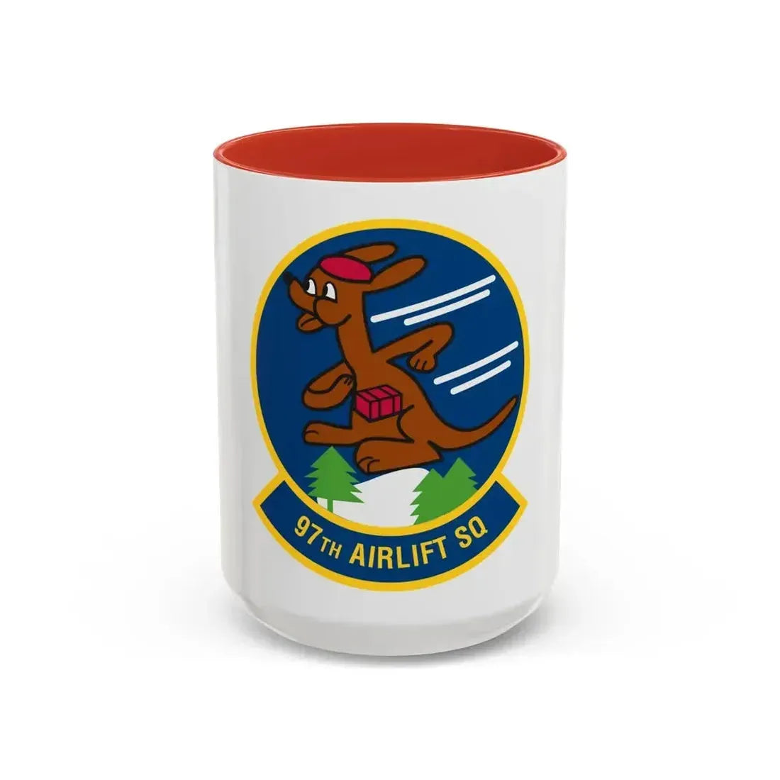 97 Airlift Squadron AFRC (U.S. Air Force) Accent Coffee Mug 15oz Red - Go Mug Yourself